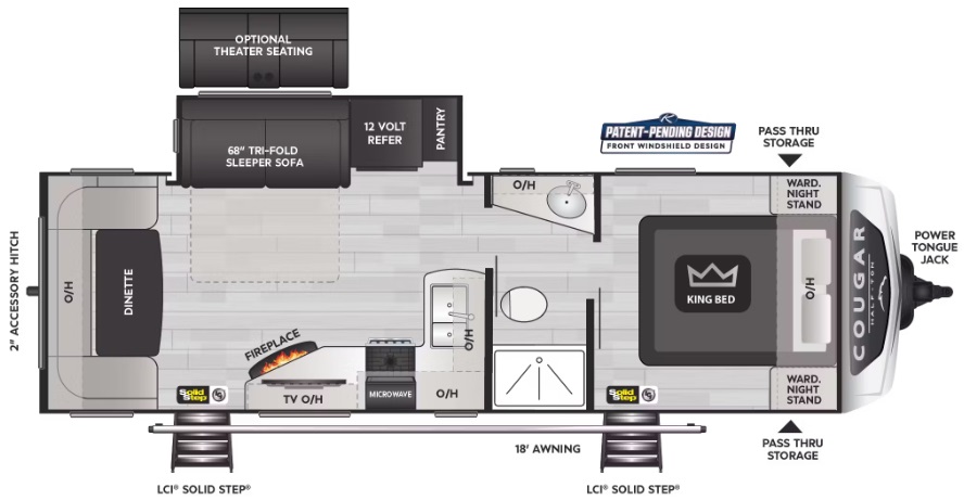 2024 KEYSTONE COUGAR 1/2 TON 25RDSWE, , floor-plans-day image number 0